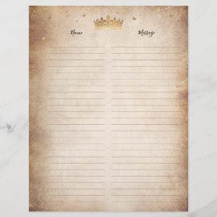 Páginas de relleno del libro de invitado del papel