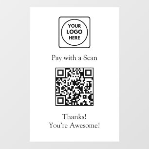 Pago con código QR Señal de logotipo de visualiz