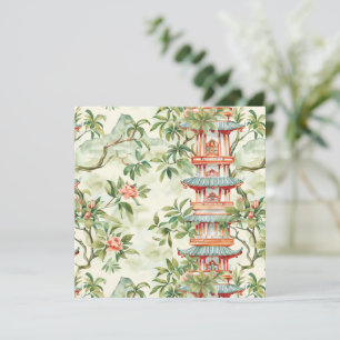 Pagoda asiática acuarela en paisaje verde (1)