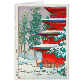 Pagoda japonesa en la nieve