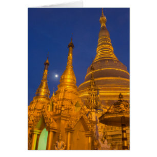 Pagoda Shwedagon de noche, Myanmar