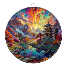 Pagoda y tablero de diseño paisajístico de colores