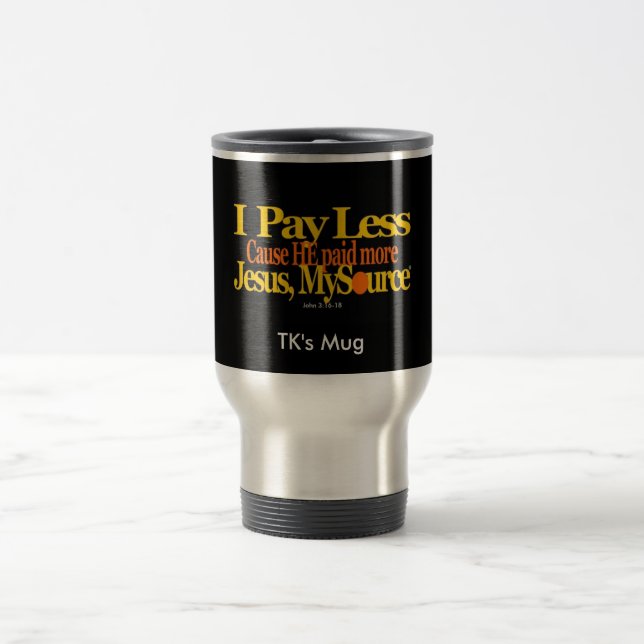Pague menos taza cristiana 15oz del viaje del (Centro)