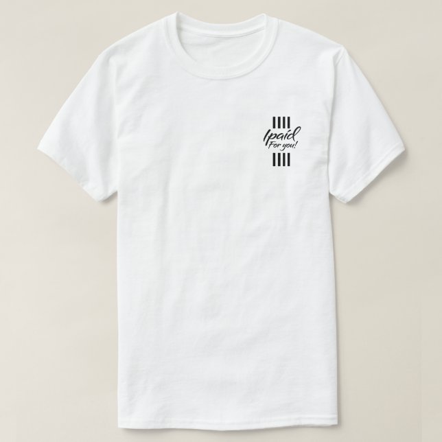 Pagué tu camiseta (Diseño del anverso)