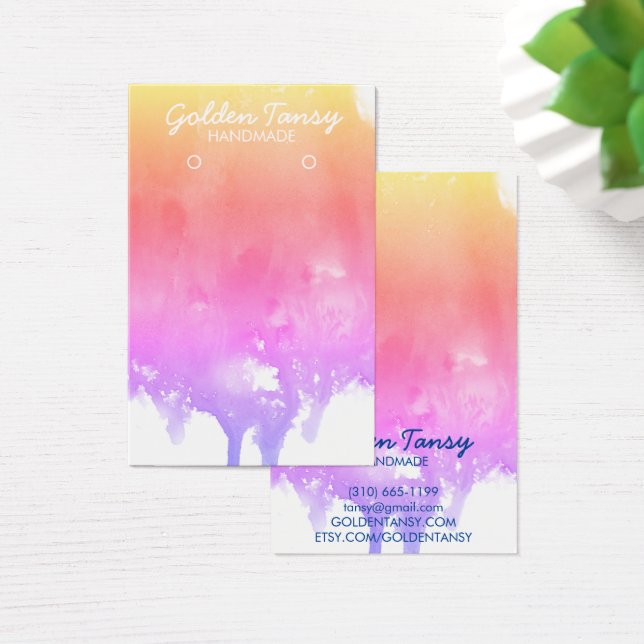 Paint Drip Earring Necklace JewelDisplay Card (Escritorio)