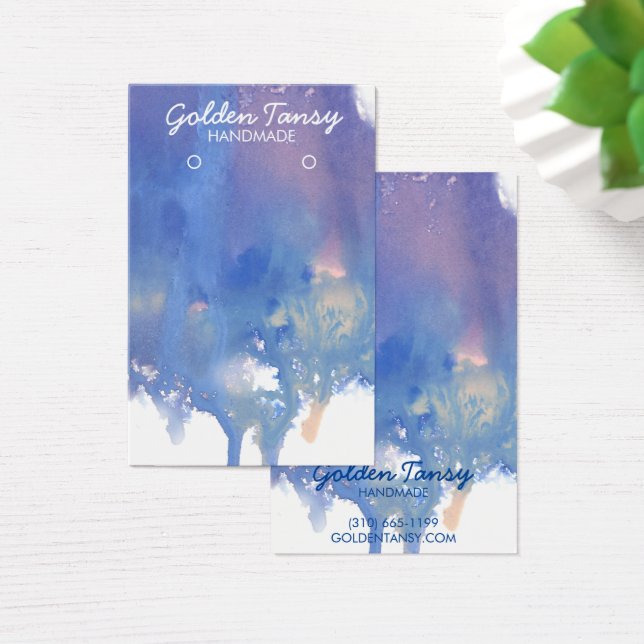 Paint Drip Earring Necklace JewelDisplay Card (Escritorio)