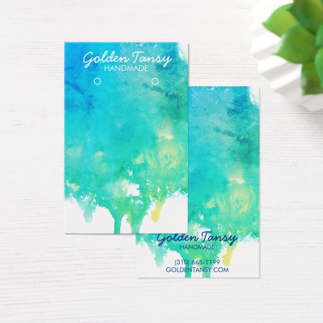 Paint Drip Earring Necklace JewelDisplay Card (Escritorio)