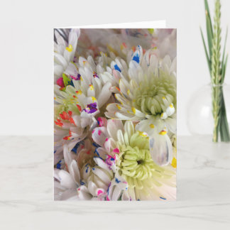 Paint Splash Flower Birday Frameable tarjeta 7x5
