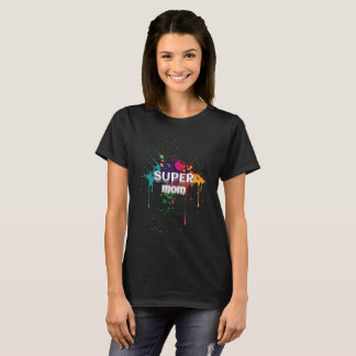 Paint Splashed Super mamá camiseta