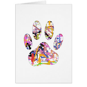 Paint Splatt Dog Paw Print