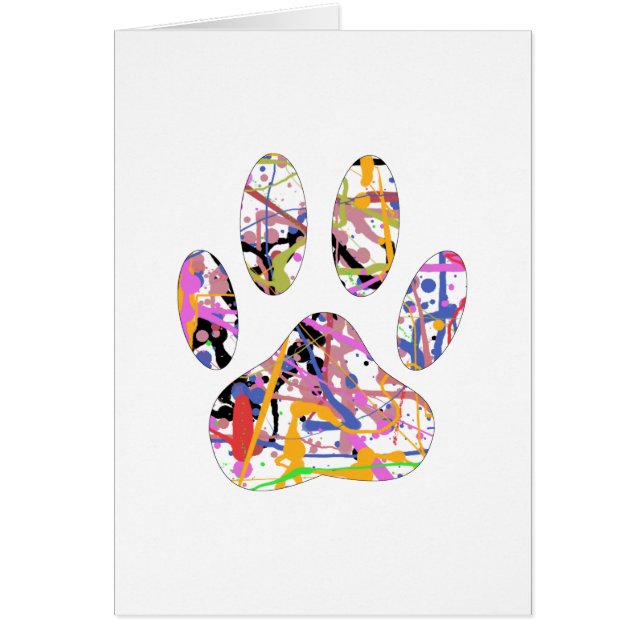 Paint Splatt Dog Paw Print (Frente)