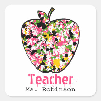 Paint Splatter Pegatinas de profesores de Apple