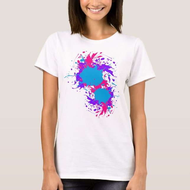 Paint Splatter Resumen de la camiseta básica de la (Anverso)