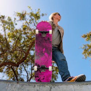 Paint Splatter Skateboard rosa