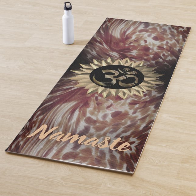 Paint Strokes Resumen moderno OM Lotus Yoga Mat (In situ)