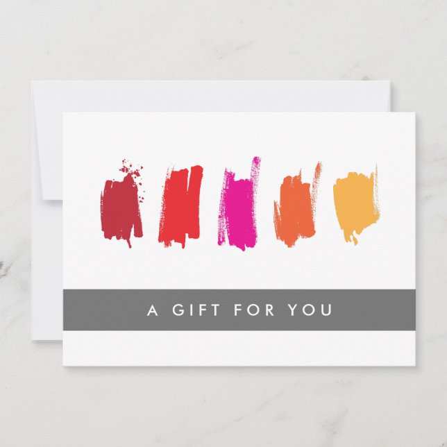 Paint Swatches Certificado de Regalo Rojo/Naranja (Anverso)