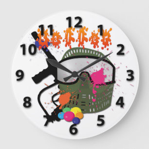Paintball - reloj de pared redondo de Baller