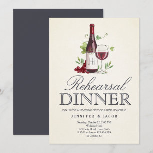País de invitación a la cena de ensayo de vinos