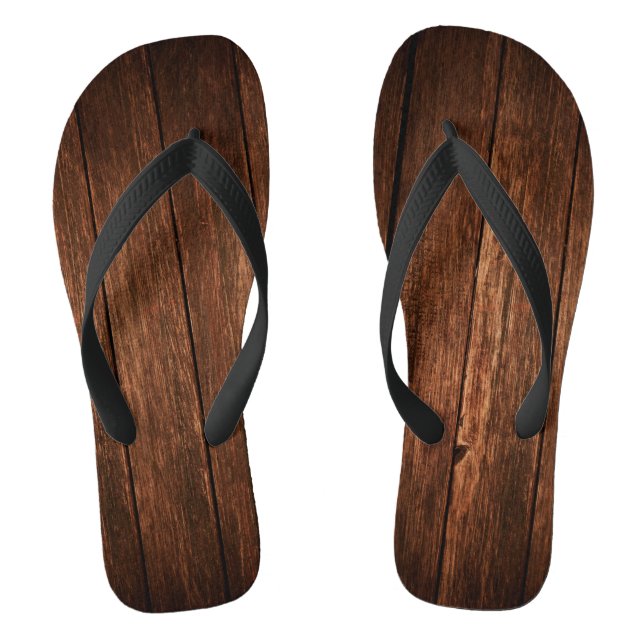 País Flipflop Sandalias Barn Wood Personalizado (Plantilla)