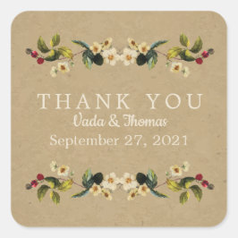 País Floral Gracias Pegatinas