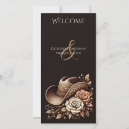 País Gorra de Vaquera Occidental con Flores