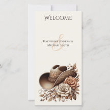 País Gorra de Vaquera Occidental con Flores