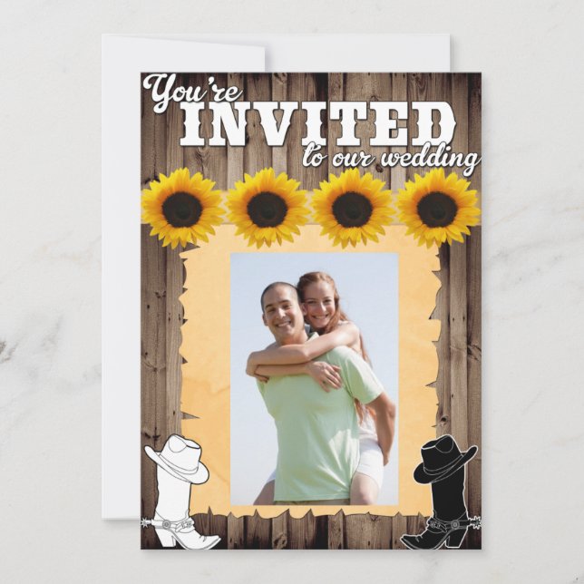 País Invitación a la boda occidental (Anverso)