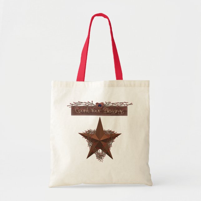 País primitivo cuenta tus bendiciones con la bolsa (Frente)