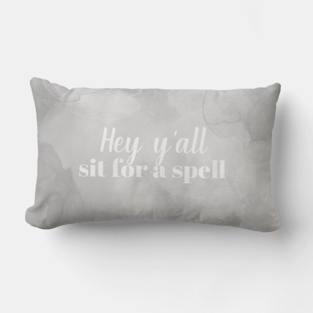 país que dice cita tirar almohada gris y blanco (Anverso)