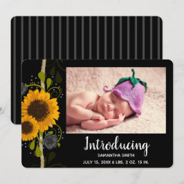 País ruso: girasoles foto de Invitación de bebé