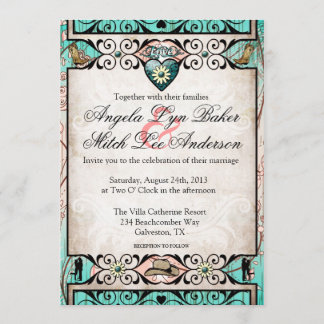 País Rústico Invitación a la boda occidental