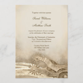 País Rústico Invitaciones a la boda occidental