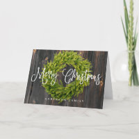 País Rústico Madera Feliz Navidad