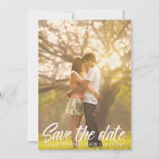 País rústico Salven la invitación de fecha (Anverso)