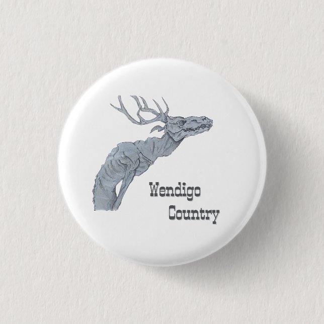 País Wendigo Folclore Algonquiano Botón (Anverso)