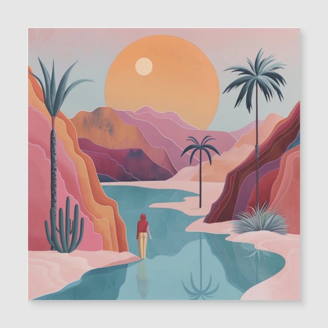 Paisaje abstracto de Boho (18) (Anverso)