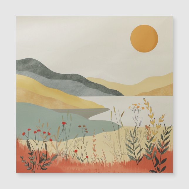 Paisaje abstracto de Boho (25) (Anverso)