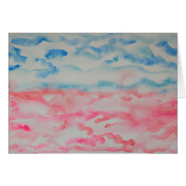 Paisaje acuático brillante, rosa y azul