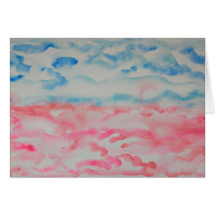 Paisaje acuático brillante, rosa y azul