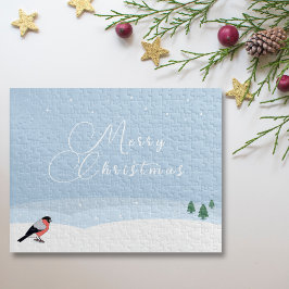 Paisaje Bullfinch y Snowowsky Feliz rompecabezas n