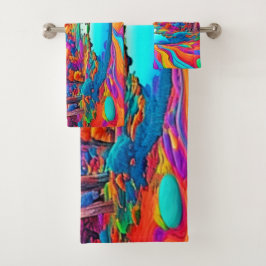 Paisaje colorido de fantasía