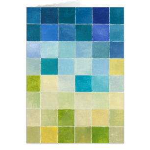 Paisaje con cuadrados pixilados multicolores