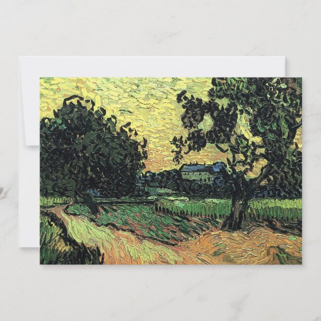 Paisaje con el Castillo de Auvers por Vincent van  (Anverso)