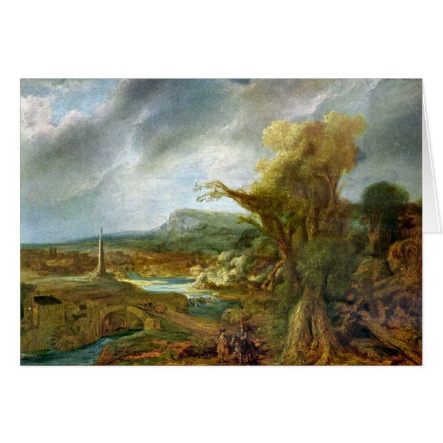 Paisaje con el obelisco de Rembrandt (Anverso (Horizontal))