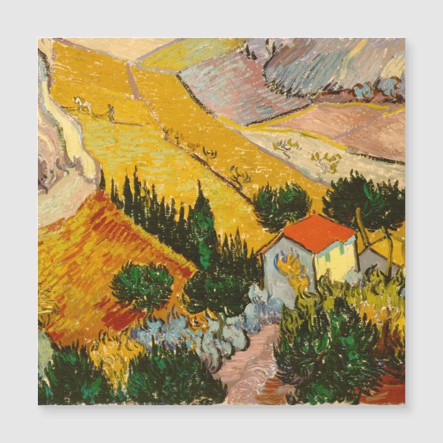 Paisaje con House y PloughmaVincent van Gogh (Anverso)
