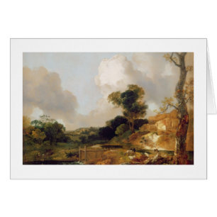 Paisaje con la corriente y el vertedero (aceite en