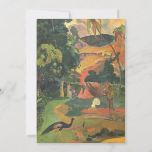 Paisaje con pavos reales por Paul Gauguin