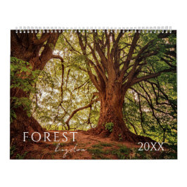 Paisaje de Bosques Forestales Calendario de cuatro