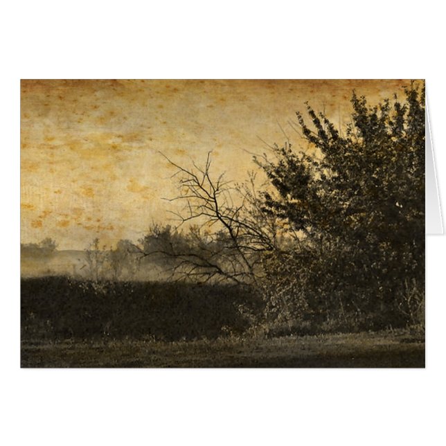 Paisaje de campo Árboles de invierno rústicos (Anverso (Horizontal))