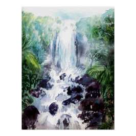 paisaje de cascada decoración de arte mural